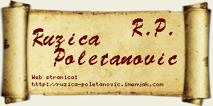 Ružica Poletanović vizit kartica
